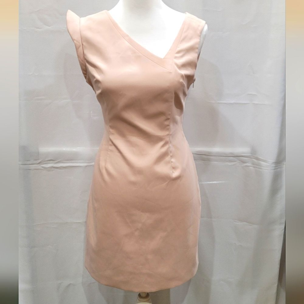 Asymmetrical nude dress Sz 8